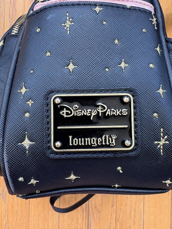 Disney World 50th Anniversary Black Grand Finale Castle Loungefly Mini Backpack main image 6
